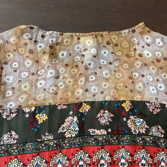 TINY by Anthropologie Women's Boho Floral Chiffon Mini Dress Sz Small - Picture 14 of 15